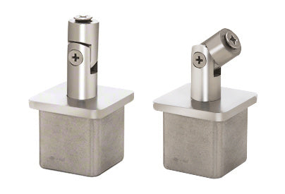 CRL 316 Polished Stainless Vertically Adjustable Post Caps for Standoff Saddles