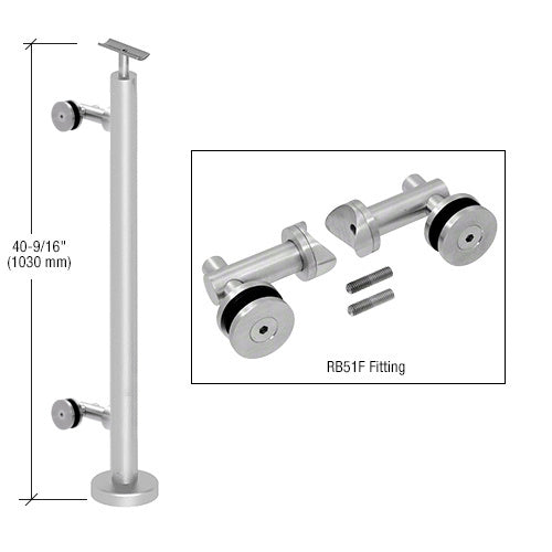 CRL Brushed Stainless P7 Series Railing End Post Kit With RB51F Fittings