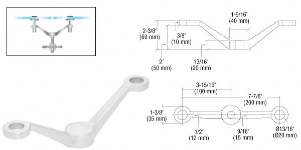 Regular Duty Spider Fitting Double Arm Column Mount