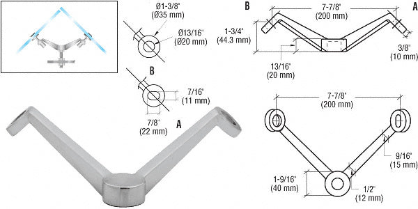 Regular Duty Spider Fitting 90 Degree 2V Arm Column Mount regular-duty-spider-fitting-90-degree-2v-arm-column-mount