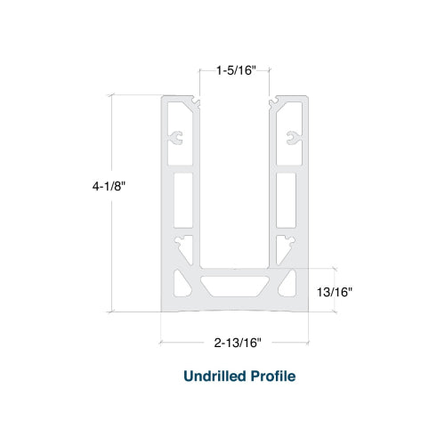 Base Shoe For 1/2" - 9/16" Laminated Glass