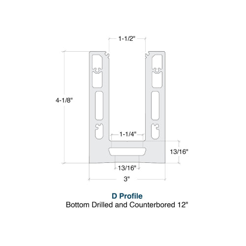 Base Shoe For 11/16" Laminated Glass