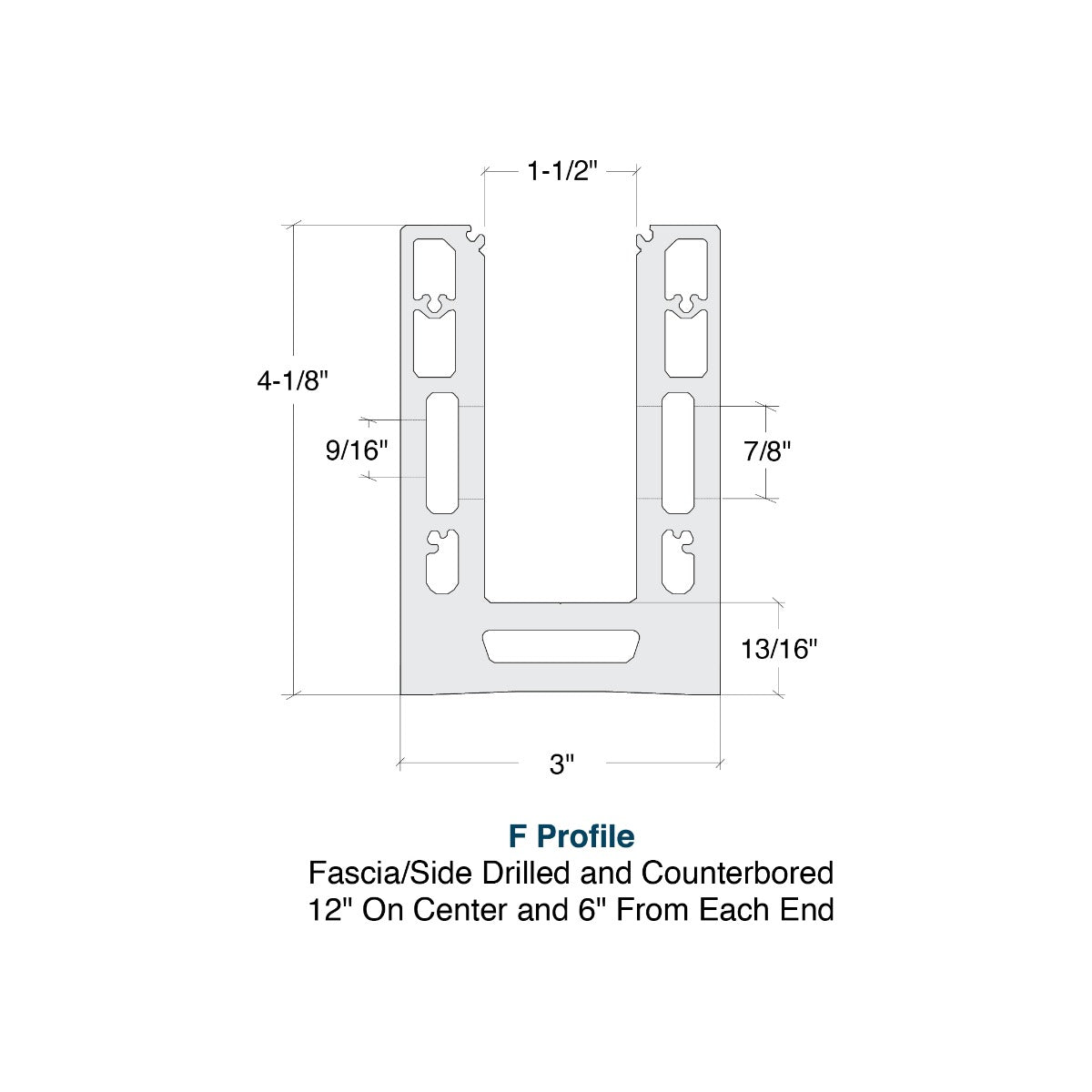 Base Shoe For 11/16" Laminated Glass