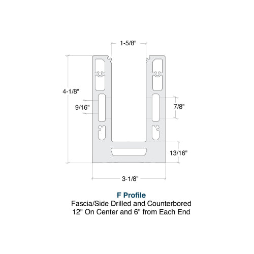 Base Shoe 13/16" Laminated Glass - 120" - 240" Length