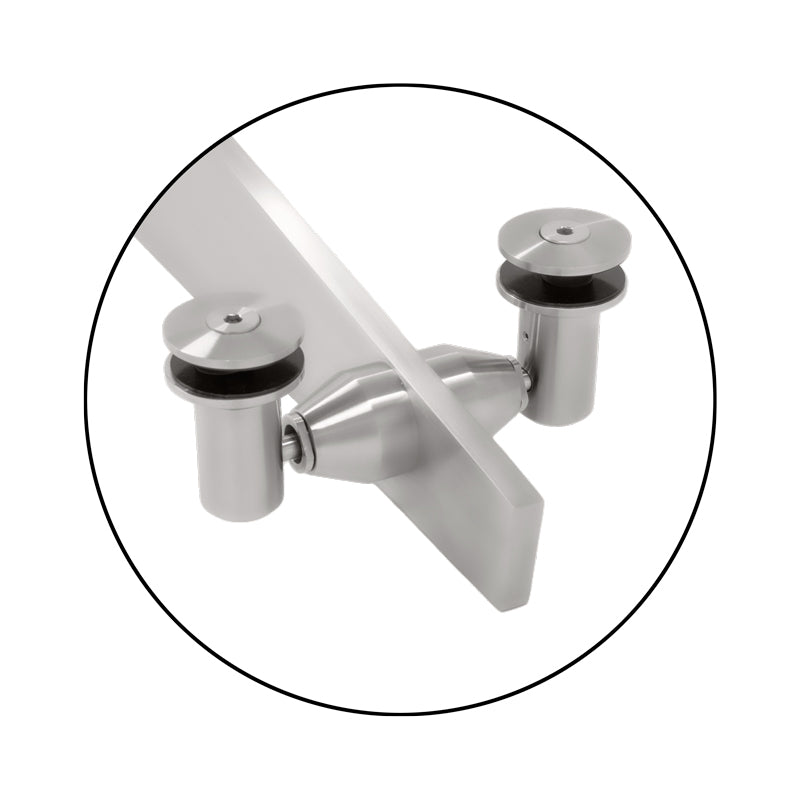 Glass Awning Bracket With 5 Degree Slope - 24" Long
