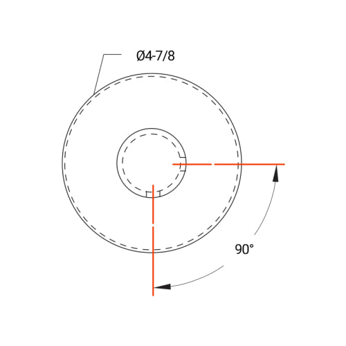 F1 Series Guardrail Post 1.9" Diameter Round 90 Degree - Corner Post