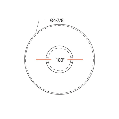 F1 Series Guardrail Post 1.9" Diameter Round - Center Post