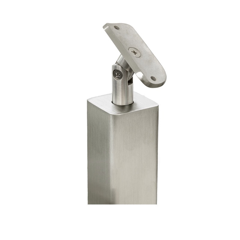F2 Series Guardrail Post 2" Square Profile 54" Tall Blank Post With Swivel Or Fixed Saddle