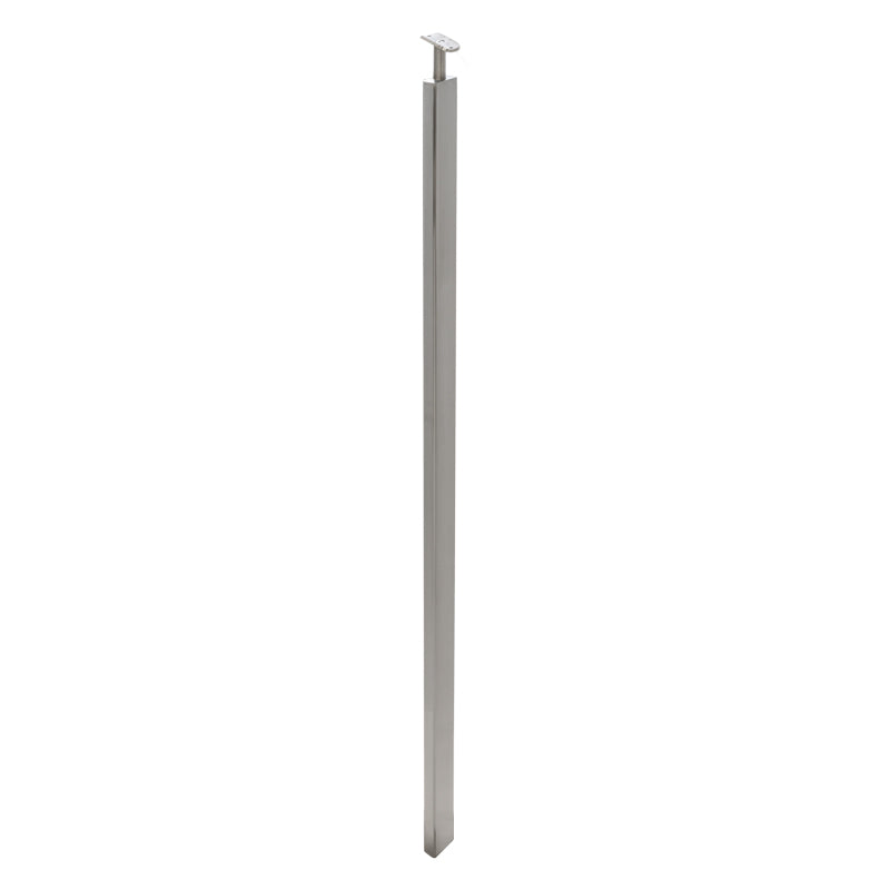 F3 Series Guardrail Post 1 x 2" Rectangular Profile 54" Tall Blank Post with Swivel or Fixed Saddle