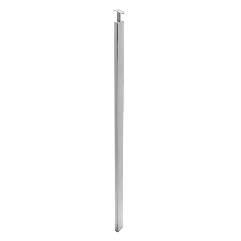 F3 Series Guardrail Post 1 x 2" Rectangular Profile 54" Tall Blank Post with Swivel or Fixed Saddle