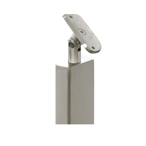 F3 Series Guardrail Post 1 x 2" Rectangular Profile 54" Tall Blank Post with Swivel or Fixed Saddle