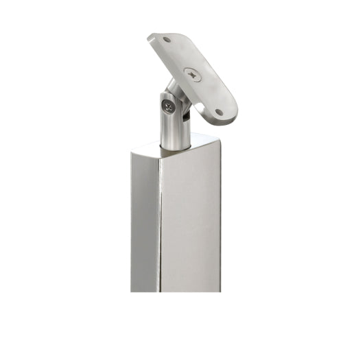 F3 Series Guardrail Post 1 x 2" Rectangular Profile 54" Tall Blank Post with Swivel or Fixed Saddle