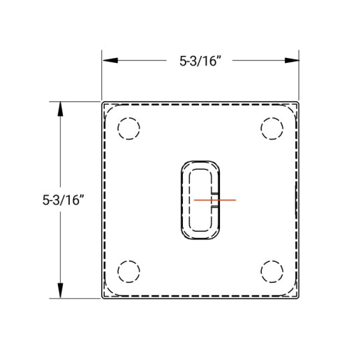 F3 Series Guardrail Post 1" x 2" Rectangular Profile