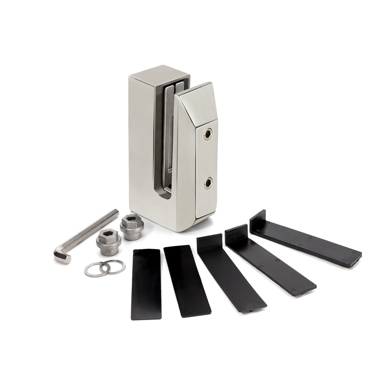 Frameless Fence Clamps Tilt Lock Adjustable Fascia Mount For 1/2" - 11/16" Glass