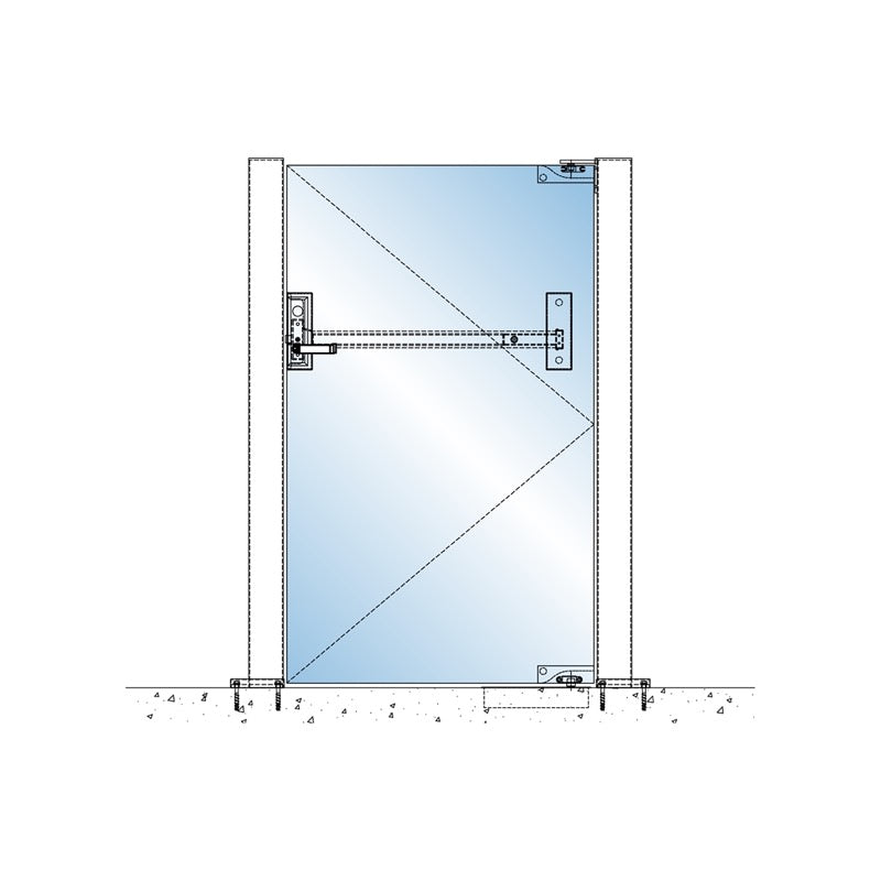 3" Square Gate Post Surface Mount 6" Square Base Plate And Cover (Request a Quote)