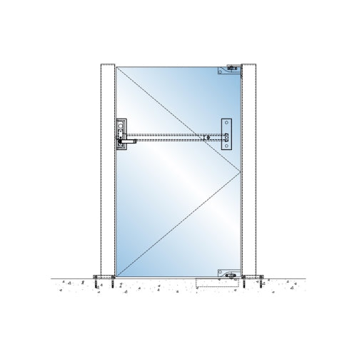 2" x 4" Gate Post Surface Mount 6" Square Base Plate And Cover