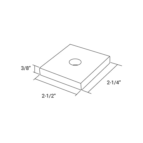 Base Shoe Drain Block 10pk - Clear Anodized