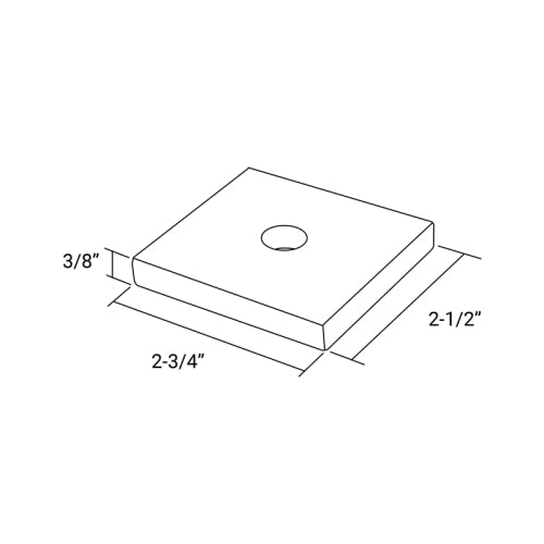 Base Shoe Drain Block 10pk - Clear Anodized