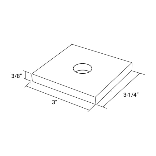 Base Shoe Drain Block 10pk - Clear Anodized