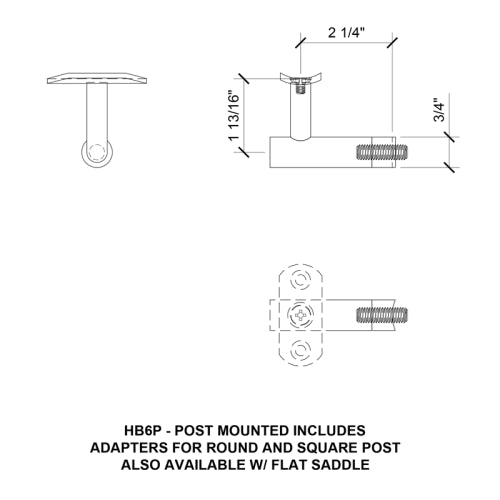 Melrose Series Brackets for Glass, Post and Wall Mounted Handrails