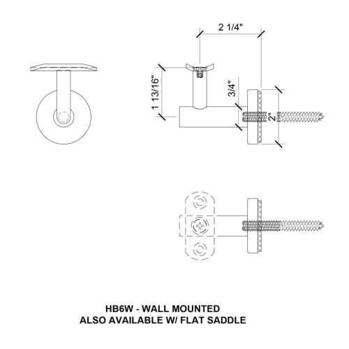 Melrose Series Brackets for Glass, Post and Wall Mounted Handrails