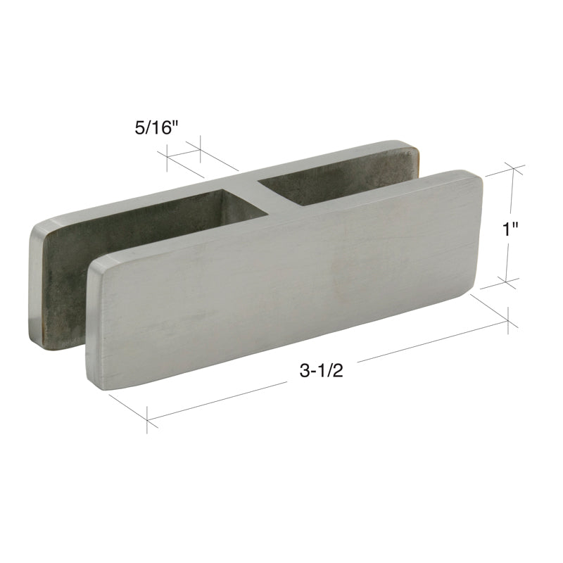 Stabilizing Glass Clamp 180 Degree Glass-To-Glass 11/16"-13/16" Glass