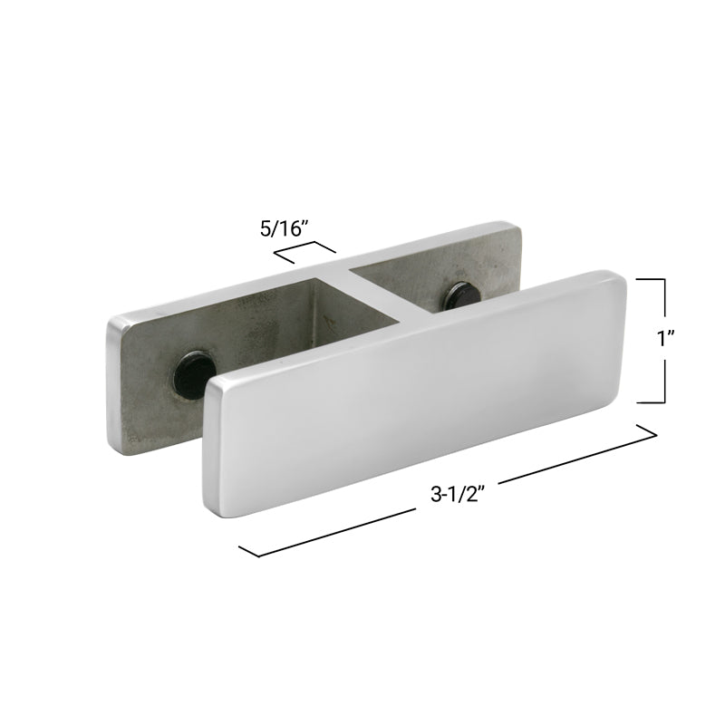 Stabilizing Glass Clamp 180 Degree Glass-To-Glass 11/16"-13/16" Glass