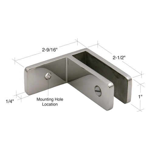 Stabilizing Glass Clamp Wall Mount 1/2"-9/16" Glass