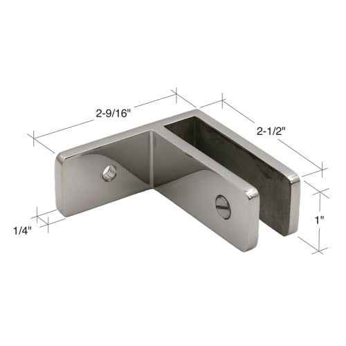 Stabilizing Glass Clamp Wall Mount 1/2"-9/16" Glass