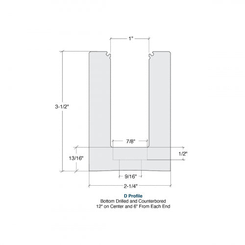 Traditional Series Low Profile 2-1/4" x 3-1/2" Base Shoe